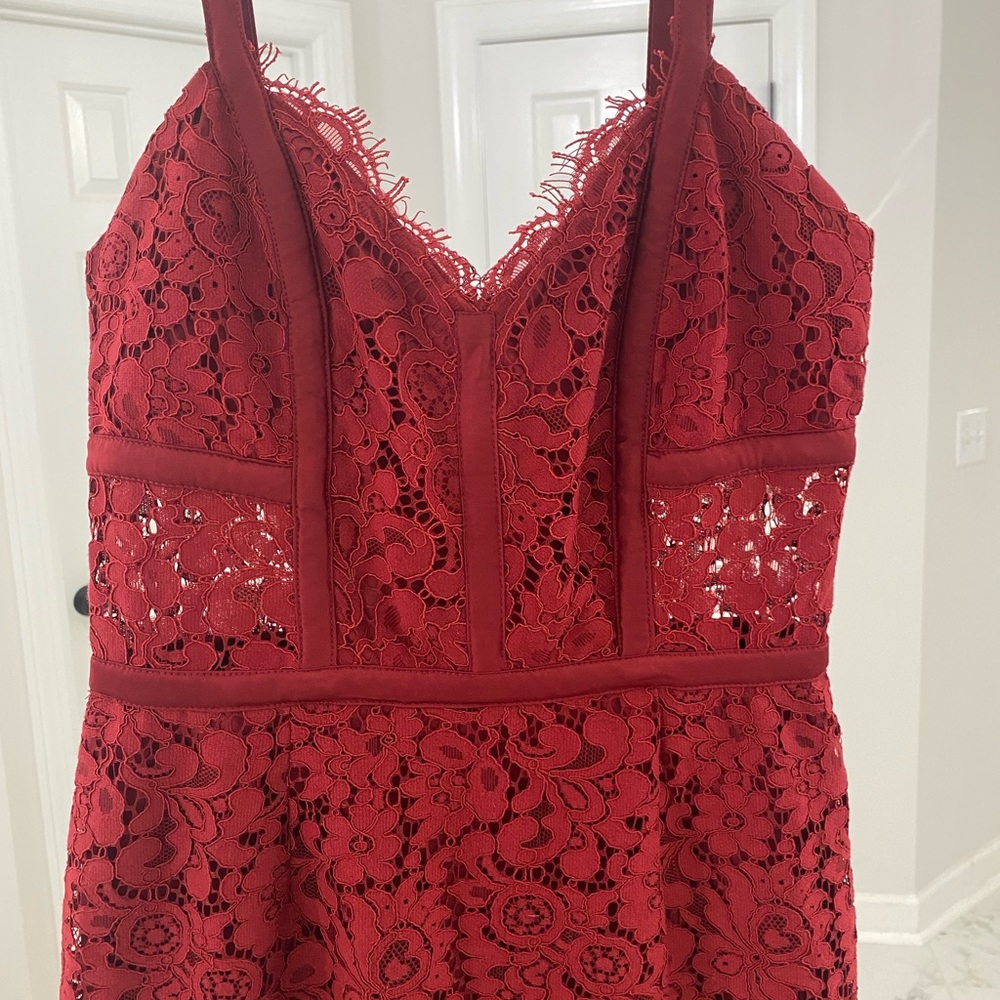 Express Maroon Lace Dress Size 2